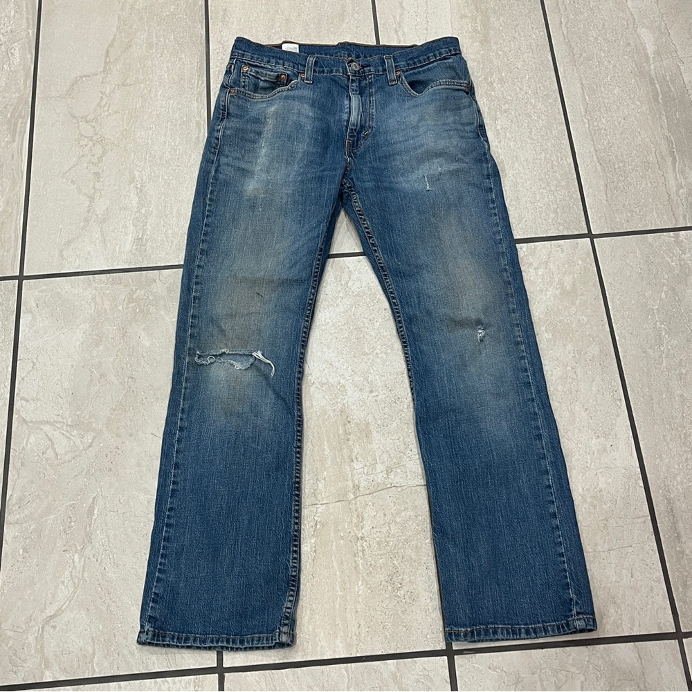 Levi’s 527 Bootcut jeans men’s size 33x32 blue distressed